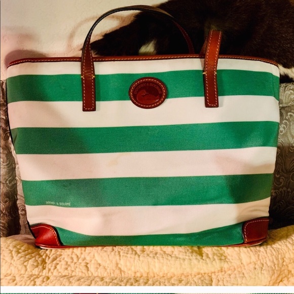 Dooney & Bourke Striped Shopper Tote - Picture 1 of 8